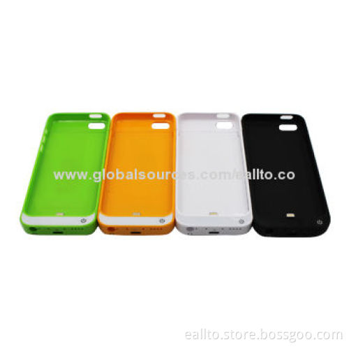 Mobile Phone Wireless Battery Cases for iPhone 5/5C/5S with 2,200mAh Capacity